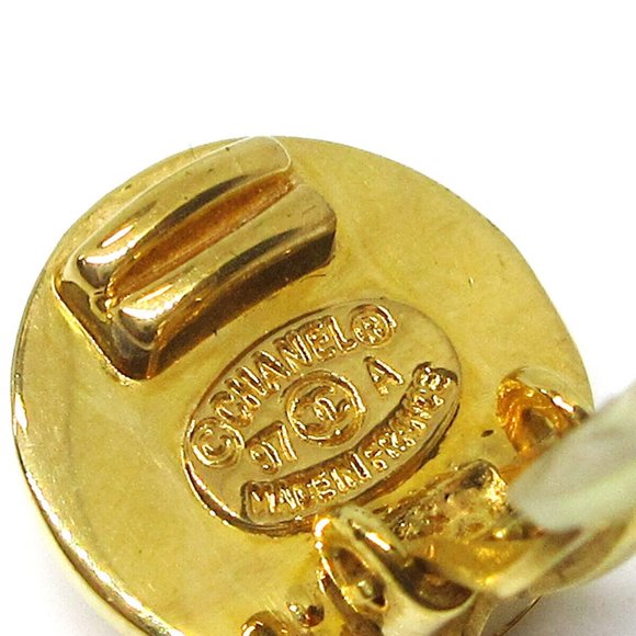CHANEL CC Turnlock Motif Earrings Gold Silver Clip-On Vintage 97A AK38220k - Picture 3 of 4